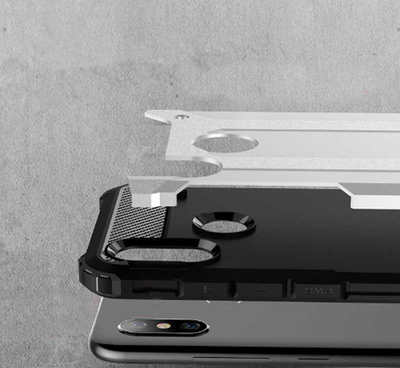 CaseUp Xiaomi Mi 8 Kılıf Tank Gümüş