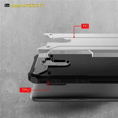 CaseUp Xiaomi Pocophone F1 Kılıf Tank Siyah