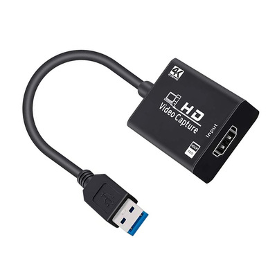 Microsonic 4K HD Video Capture Kablo, USB Hdmi Adaptör Çevirici Siyah