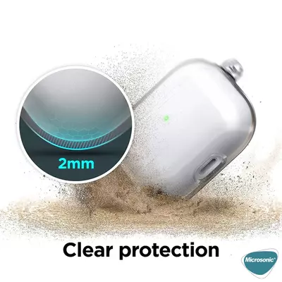 Microsonic AirPods Pro Kılıf Transparent Clear Soft Şeffaf