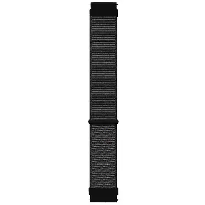 Microsonic Amazfit Bip 3 Hasırlı Kordon Woven Sport Loop Siyah