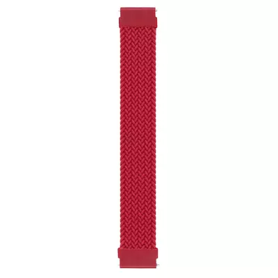 Microsonic Amazfit Bip 3 Kordon, (Medium Size, 155mm) Braided Solo Loop Band Kırmızı