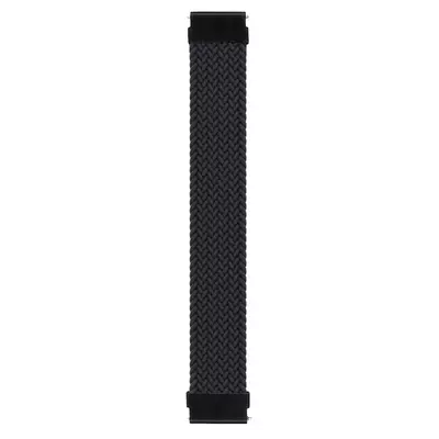 Microsonic Amazfit Bip 3 Pro Kordon, (Medium Size, 155mm) Braided Solo Loop Band Siyah