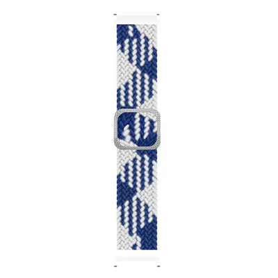 Microsonic Amazfit GTR 3 Kordon Braided Loop Band Mavi Beyaz