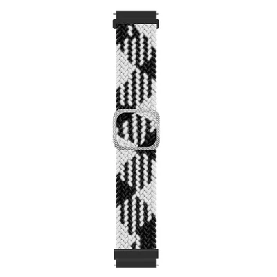 Microsonic Amazfit GTR 3 Kordon Braided Loop Band Siyah Beyaz