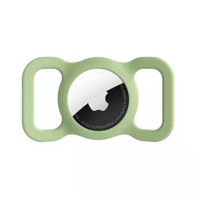 Microsonic Apple AirTag Kılıf, Evcil Hayvan için Silikon Boyun Tasma Aparatı Açık Yeşil
