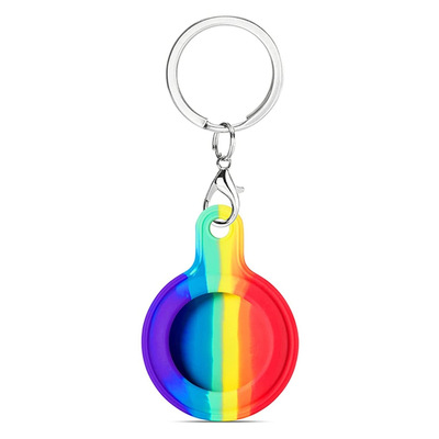 Microsonic Apple AirTag Kılıf Painted Rainbow Pattern Pride Edition