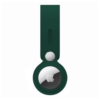 Microsonic Apple AirTag Silicon Loop Key Ring Kılıf Koyu Yeşil
