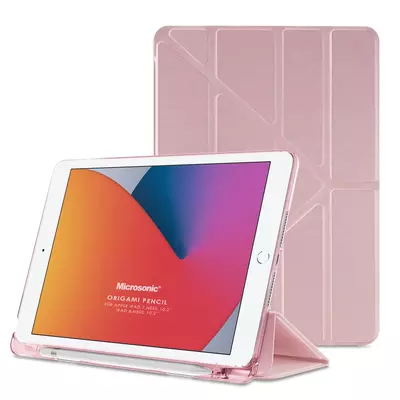 Microsonic Apple iPad 10.2'' 7. Nesil Kılıf (A2197-A2200-A2198) Origami Pencil Rose Gold