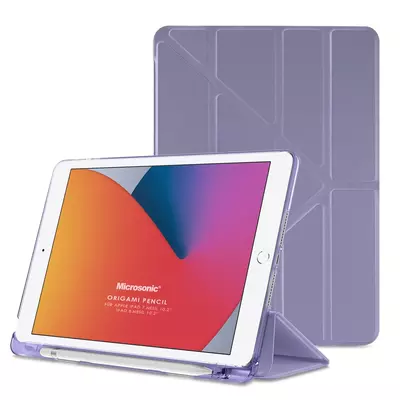 Microsonic Apple iPad 10.2'' 9. Nesil (A2602-A2604-A2603-A2605) Origami Pencil Lila