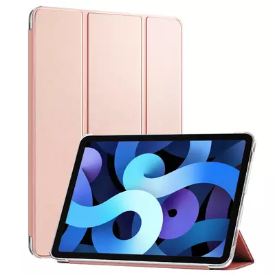 Microsonic Apple iPad 10.Nesil 10.9`` Kılıf (A2696-A2757-A2777) Slim Translucent Back Smart Cover Rose Gold