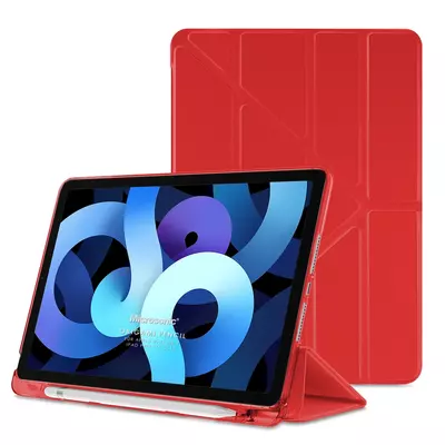 Microsonic Apple iPad 10.Nesil 10.9`` Kılıf (A2696-A2757-A2777) Origami Pencil Kırmızı
