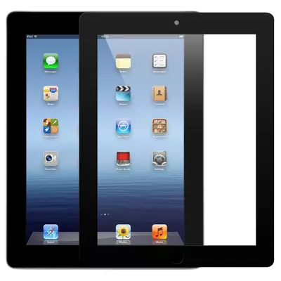 Microsonic Apple iPad 2 & 3 & 4 Tam Kaplayan Temperli Cam Ekran Koruyucu Siyah