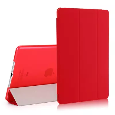 Microsonic Apple iPad 9.7 2017 (A1822-A1823) Smart Case ve arka Kılıf Kırmızı