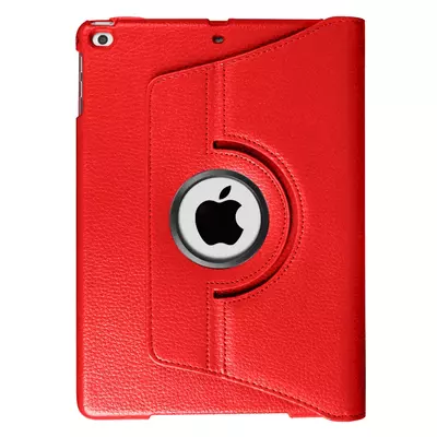 Microsonic Apple iPad 9.7 2018 (A1893-A1954) Kılıf 360 Dönerli Stand Deri Kırmızı
