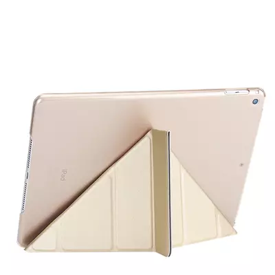Microsonic Apple iPad 9.7 2017 (A1822-A1823) Folding Origami Design Kılıf Gold