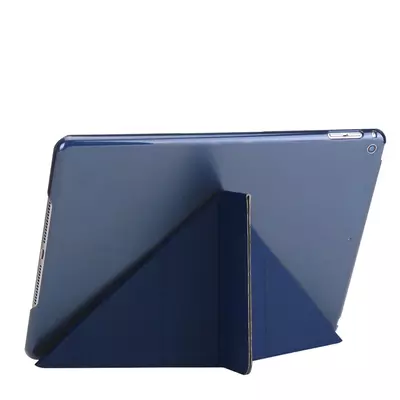 Microsonic Apple iPad 9.7 2017 (A1822-A1823) Folding Origami Design Kılıf Lacivert