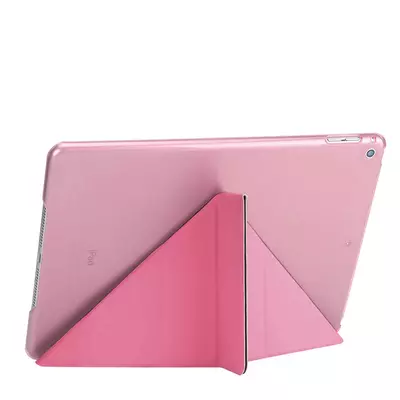 Microsonic Apple iPad 9.7 2017 (A1822-A1823) Folding Origami Design Kılıf Pembe