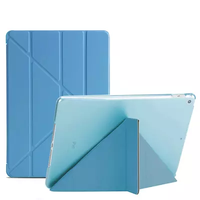 Microsonic Apple iPad 9.7 2017 (A1822-A1823) Folding Origami Design Kılıf Turkuaz