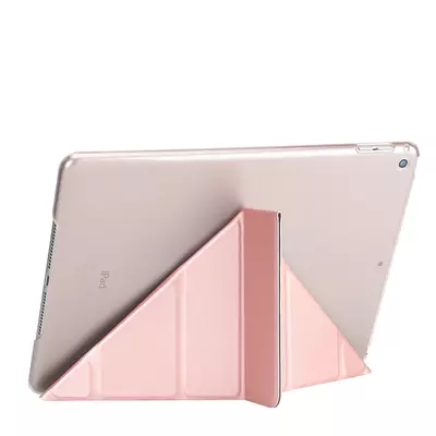 Microsonic Apple iPad 9.7 2018 (A1893-A1954) Folding Origami Design Kılıf Rose Gold