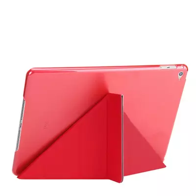 Microsonic Apple iPad Air 2 (A1566-A1567) Folding Origami Design Kılıf Kırmızı