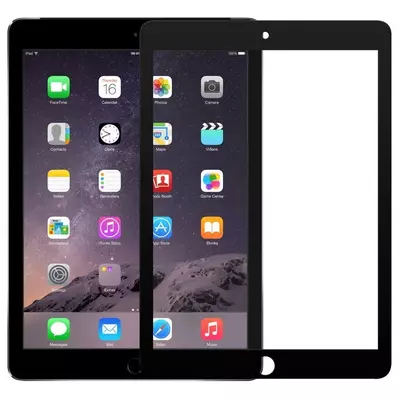 Microsonic Apple iPad Air 2 (A1566-A1567) Tam Kaplayan Temperli Cam Ekran Koruyucu Siyah