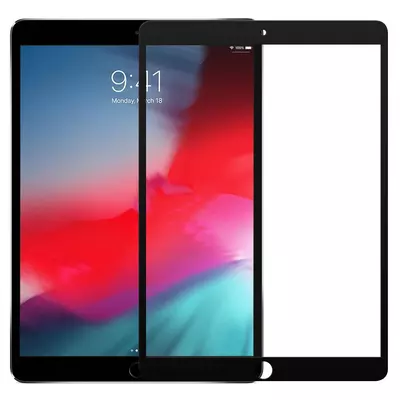 Microsonic Apple iPad Air 3 10.5'' 2019 (A2152-A2123-A2153-A2154) Tam Kaplayan Temperli Cam Ekran Koruyucu Siyah