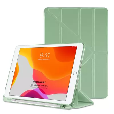 Microsonic Apple iPad Air 3 10.5'' 2019 Kılıf (A2152-A2123-A2153-A2154) Origami Pencil Açık Yeşil