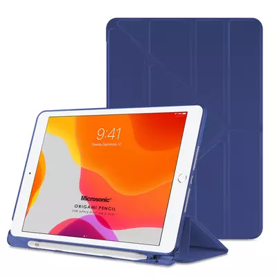 Microsonic Apple iPad Air 3 10.5'' 2019 Kılıf (A2152-A2123-A2153-A2154) Origami Pencil Lacivert