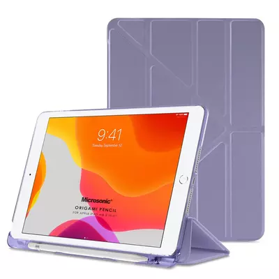 Microsonic Apple iPad Air 3 10.5'' 2019 Kılıf (A2152-A2123-A2153-A2154) Origami Pencil Lila