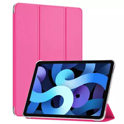 Microsonic Apple iPad Air 4 (2020) Kılıf Slim Translucent Back Smart Cover Pembe