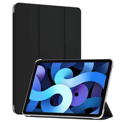 Microsonic Apple iPad Air 4 (2020) Kılıf Slim Translucent Back Smart Cover Siyah