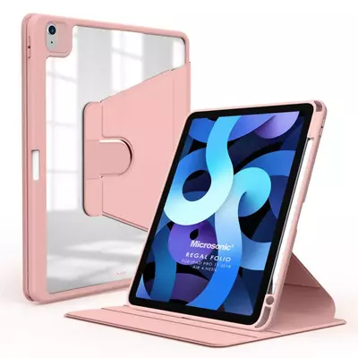 Microsonic Apple iPad Air 4. Nesil Kılıf (A2316-A2324-A2325-A2072) Regal Folio Pembe