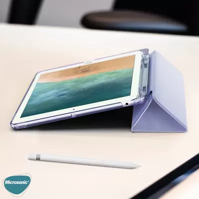 Microsonic Apple iPad Air 5.Nesil 2022 Kılıf (A2588-A2589-A2591) Origami Pencil Koyu Yeşil