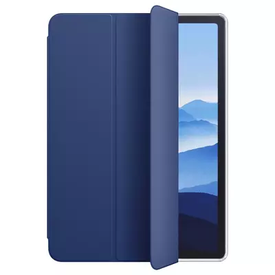Microsonic Apple iPad Air 5.Nesil 2022 Kılıf (A2588-A2589-A2591) Slim Translucent Back Smart Cover Lacivert