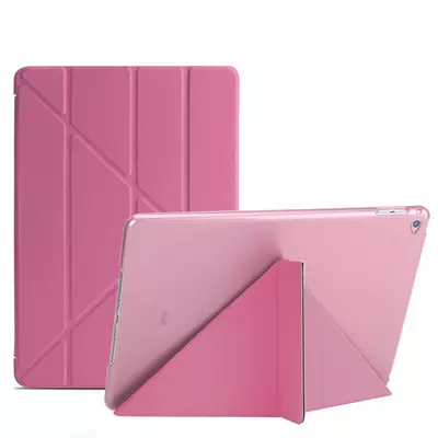 Microsonic Apple iPad Mini 4 (A1538-A1550) Folding Origami Design Kılıf Pembe