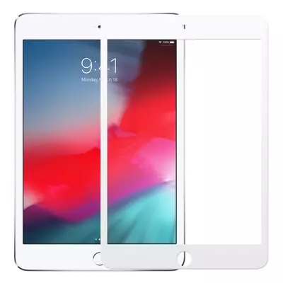 Microsonic Apple iPad Mini 5 7.9'' 2019 (A2133-A2124-A2125-A2126) Tam Kaplayan Temperli Cam Ekran Koruyucu Beyaz
