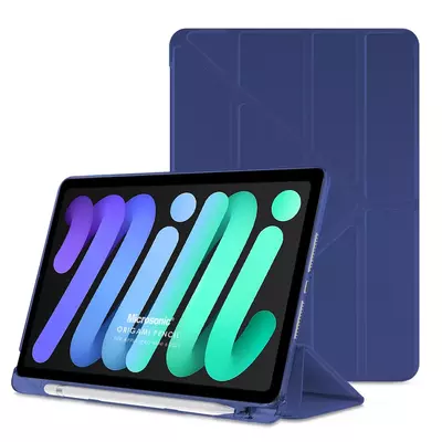 Microsonic Apple iPad Mini 6 2021 (A2567-A2568-A2569) Kılıf Origami Pencil Lacivert