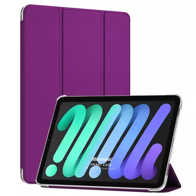 Microsonic Apple iPad Mini 6 2021 (A2567-A2568-A2569) Smart Case ve arka Kılıf Mor