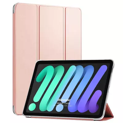 Microsonic Apple iPad Mini 6 2021 (A2567-A2568-A2569) Smart Case ve arka Kılıf Rose Gold