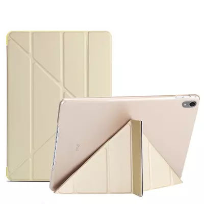 Microsonic Apple iPad Pro 11'' 2018 (A1980-A2013-A1934-A1979) Folding Origami Design Kılıf Gold