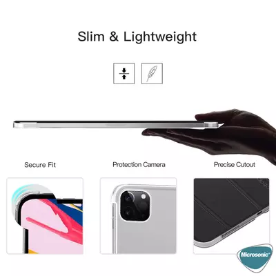 Microsonic Apple iPad Pro 11'' 2020 2. Nesil Kılıf (A2228-A2068-A2230) Smart Case ve Arka Kapak Gümüş