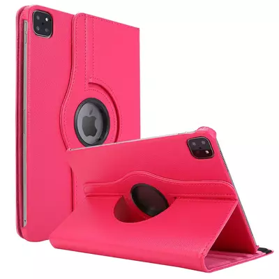 Microsonic Apple iPad Pro 11'' 2021 3. Nesil Kılıf (A2377-A2459-A2301-A2460) 360 Rotating Stand Deri Pembe