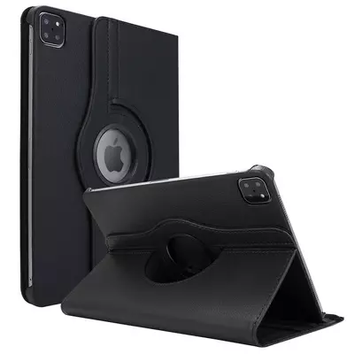 Microsonic Apple iPad Pro 11'' 2021 3. Nesil Kılıf (A2377-A2459-A2301-A2460) 360 Rotating Stand Deri Siyah