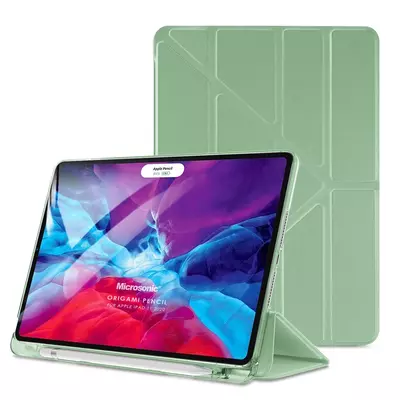 Microsonic Apple iPad Pro 11'' 2021 3. Nesil Kılıf (A2377-A2459-A2301-A2460) Origami Pencil Açık Yeşil