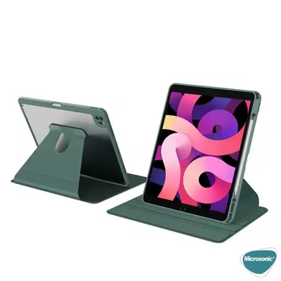 Microsonic Apple iPad Pro 11 2021 3. Nesil Kılıf (A2377-A2459-A2301-A2460) Regal Folio Koyu Yeşil