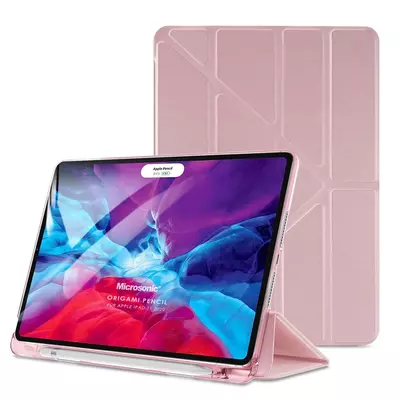 Microsonic Apple iPad Pro 11`` 2022 4. Nesil Kılıf (A2759-A2435-A2761-A2762) Origami Pencil Rose Gold