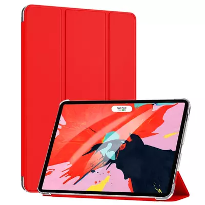 Microsonic Apple iPad Pro 12.9'' 2018 (A1876-A2014-A1895-A1983) Smart Case ve arka Kılıf Kırmızı