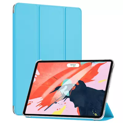 Microsonic Apple iPad Pro 12.9'' 2018 (A1876-A2014-A1895-A1983) Smart Case ve arka Kılıf Mavi