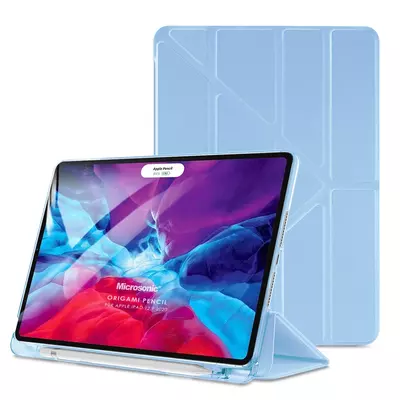 Microsonic Apple iPad Pro 12.9'' 2020 4.Nesil Kılıf (A2229-A2069-A2232) Origami Pencil Mavi